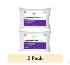 Mainstays Comfort Complete Bed Pillow, Standard/Queen (2 Pack)