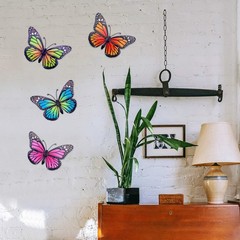 Metal Butterfly Wall Art Outdoor Decor – 4 Pack 9.8in Butterflies Wall Sculpt…