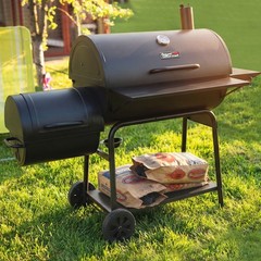 Royal Gourmet Charcoal Barrel Grill with Offset Smoker Large Event Outdoor Camp