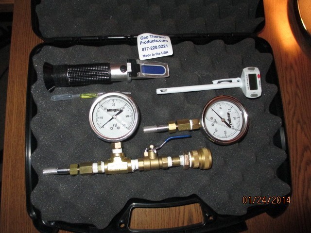 Geothermal Products Specialist Professional Geothermal technicians testing kit