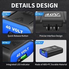 PACK For Kobalt 40v MAX 6.0 Ah Extended Run Li-Ion Battery KB440-03 KB540-06 NEW