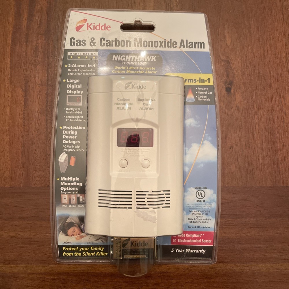 Kidde Nighthawk KN-COEG-3 Explosive Gas Alarm Carbon Monoxide Alarm Detector New