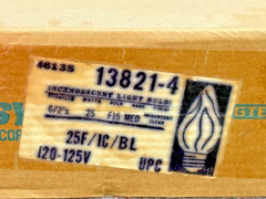 2-PK 25F15 25W 120V Iridescent Clear Med Base F15 Light Bulb NEW SYLVANIA 13821