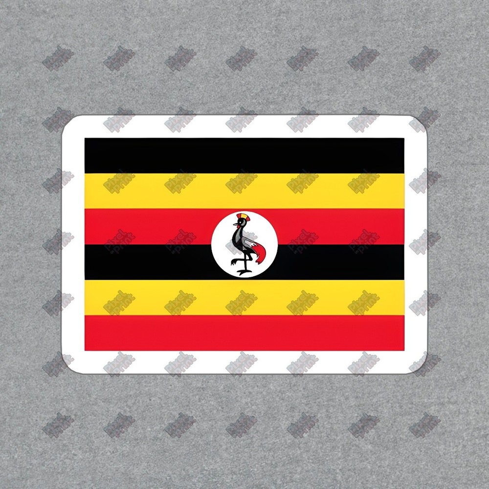 Uganda Flag Vinyl Sticker Decal Perfect for Home Decor, Laptops, #638436