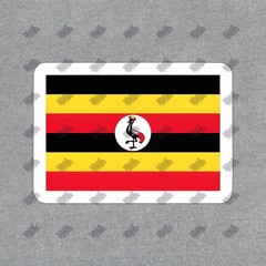 Uganda Flag Vinyl Sticker Decal Perfect for Home Decor, Laptops, #638436