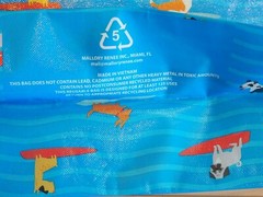 Dog & Puppies Surfing Blue Waves Surfboard Durable Reusable Grocery Shopping Bag