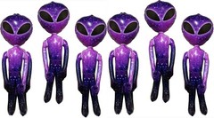 LOT OF 6 BIG 36″ GALAXY ALIEN INFLATE INFLATABLE 3 FEET BLOW UP PROP GAG GIFT