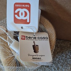 bene casa Wood Mortar & Pestle BC-65236 Beige Easy Clean Hand Wash Only