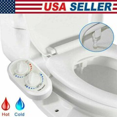 Bidet Fresh Water Spray Kit Non Electric Toilet Seat Attachment Hot Cold Wash