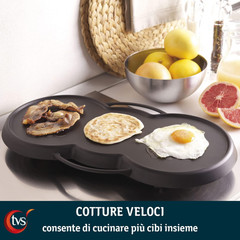 Italian TVS All-Purpose Double-Sided Aluminum Grill Plate – Non-Stick, Oven Safe