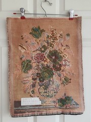 Vintage Italian Floral Tapestry Rectangle Pillow Chair Cover 13.5 x 18″ New