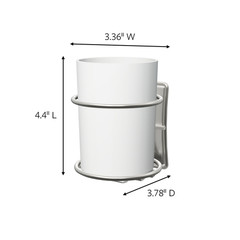 Command Bath Accessory Organizer: 3.4 in. x 4.4 in. x 3.8 in. (Satin Nickel) 2-p