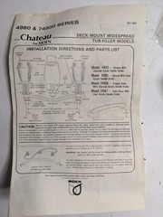 1983 Moen 74907 Boutique Collection Stanadyne Wide Spread Bath Tub Faucet.