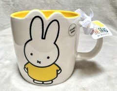 NEW Miffy Bunny Rabbit White & Yellow Large 18oz Stoneware Coffee Mug