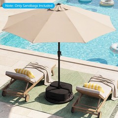 18.5″ Umbrella Base Weight, 90 LBS Sand-fillable Bags with Weatherproof Fabric
