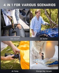 Fanttik Slim V8 APEX Car Vacuum, 4-in-1 Portable Mini Cordless Vacuum with 19000
