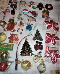 CHRISTMAS ORNAMENTS HUGE LOT SOLD AS IS AS SHOWN