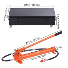 20 Ton Portable Hydraulic Jack Kit with 4.6ft Hose & Case