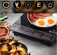 Duxtop 1800W Portable Induction Cooktop Countertop Burner, Silver 8120MC/BT-180G
