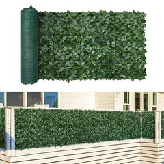 39/58in Artificial Faux Ivy Leaf Privacy Fence Screen Roll Home Yard Decor Hedge