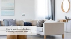 Smart Wi-Fi Thermostat: 7-Day Programmable, Large Backlit Display, White