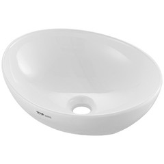 VEVOR Modern Ceramic Vessel Sink 16″x13.4″ Bathroom Vanity Bowl Countertop White