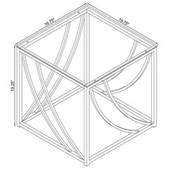 Lille 19.75 In. Chrome and Clear Square Glass End Table