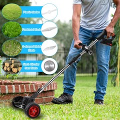 Electric Cordless Grass String Trimmer Lawn Edger Weed Wacker Cutter +2 Battery