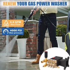 Pressure Washer Pump Power Washer Pump 1″ Shaft Horizontal 4400 PSI 4.4 GPM