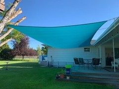 Permeable Shade Sail Patio Awning Outdoor Garden Pool Sun Canopy Shelter Cover