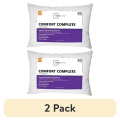 (2 pack) Comfort Complete Bed Pillow, Standard/Queen