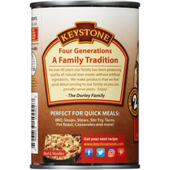 Keystone Meats All Natural Beef 3 Cans | Fully Cooked 14.5 oz Canned Meat Bulk