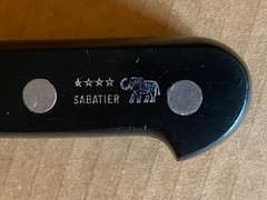 SABATIER France 4 STAR ELEPHANT 12″ CHEF KNIFE CARBON STEEL Full TANG