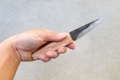 Crude – 3.5 Inch Asian Paring Knife – Carbon Steel – Thin, Light, SHARP !