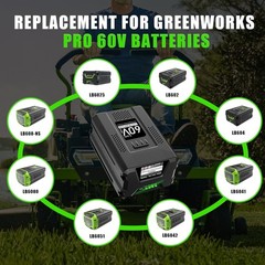 2X 60V 5.0Ah for Greenworks Pro 60V Max Li-Ion Battery LB60A00 LB60A02 LB60A03