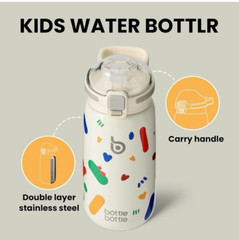 BOTTLE BOTTLE Kids Water Bottles for School 16 oz Stainless Steel Drink Bottle