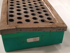 Custom hot block with 2-prong plug, 19.5 x 13 x 5 inches, loose frame as shown