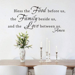 Kitchen Wall Decals Family Wall Decor Kitchen Stickers Prayer Quotes Dining Room
