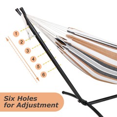 Patio Use Portable Hammock with Stand for 2 person with Carrying case Outdoor