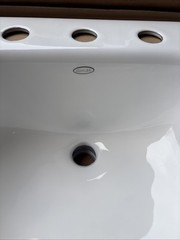 Kohler Tahoe 21″ drop in cast iron bathroom sink K-2895-8-0 white, wide spread