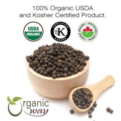 Organic Way Whole Black Pepper – Grinder Refill | Kosher & USDA Certified