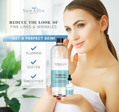 Hyaluronic Acid Serum 16 fl oz And 2 fl oz, Made From Pure Anti Aging/Wrinkle