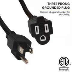 50 Ft. 16/3 SJTW Outdoor Extension Cord – Black