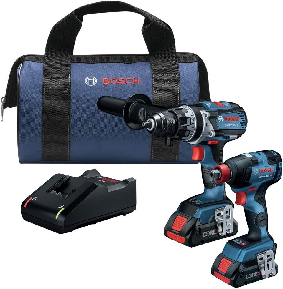 Bosch GXL18V-224B25-RT 18V Li-Ion 2-Tool Combo Kit (4 Ah) USA NEW