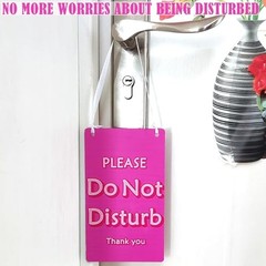 Do Not Disturb and Available Please Knock Door Sign – Wooden Reversible Double