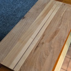 Large Reversible Rectangular Striped Wood Cutting Board, Modern, 16-20 in