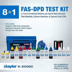 Taylor K-2006C Service Complete FAS-DPD Chlorine/Brom Pool Test Kit High Range