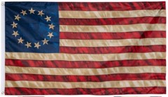 Betsy Ross Flag 3×5 Ft Vintage Tea Stained 13 Stars American Flags Colonial 100D