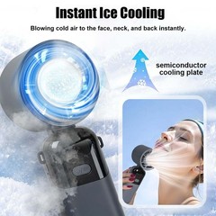 Portable Handheld Turbo Fan with Cold Compress for Outdoor Travel Working Gifts