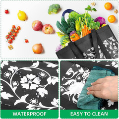 Reusable Grocery Bags 4 Pack Large Heavy Duty Shopping Totes Waterproof Foldable